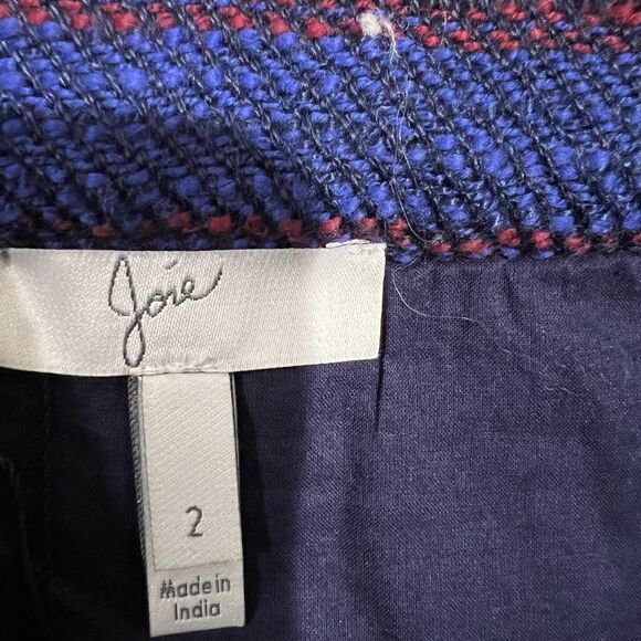 Joie Striped Tweed Genae Wrap Mini Skirt size 2 - Picture 4 of 4